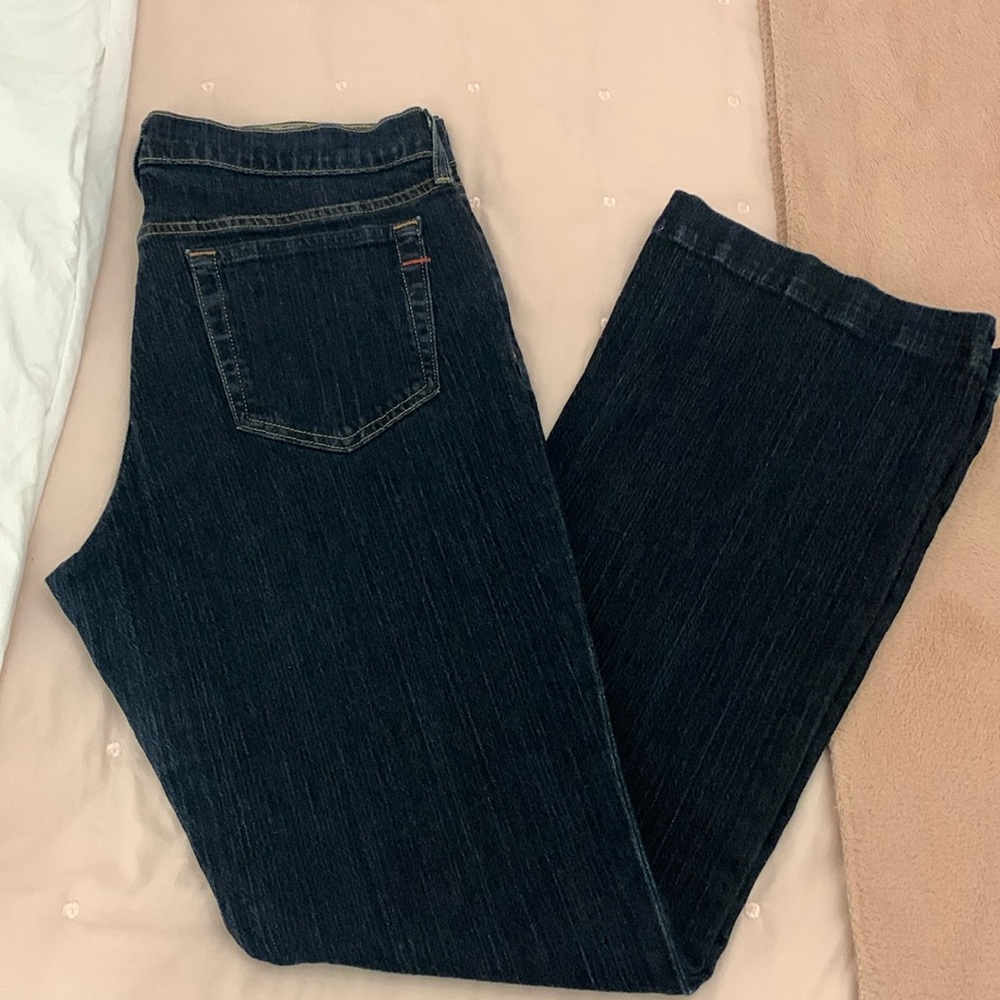 Gap 1969 stretch mid rise long and lean flared jeans size 12 long